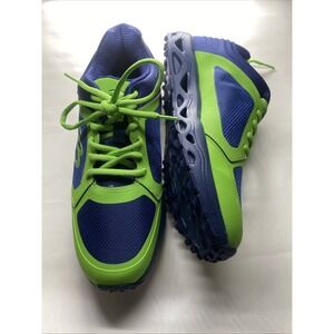 Boombah Turf Shoes Size 9.5 Lime Green / Dark Blue